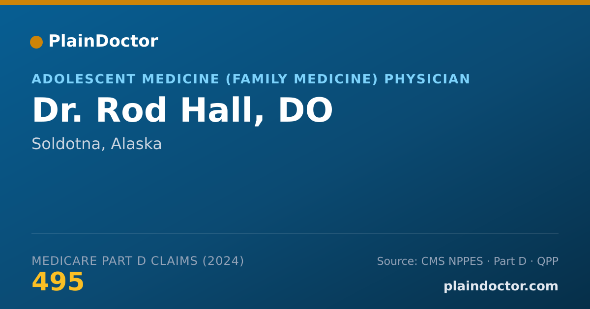 Shareable card for Rod Hall, DO - Adolescent Medicine (Family Medicine) Physician, Soldotna, AK