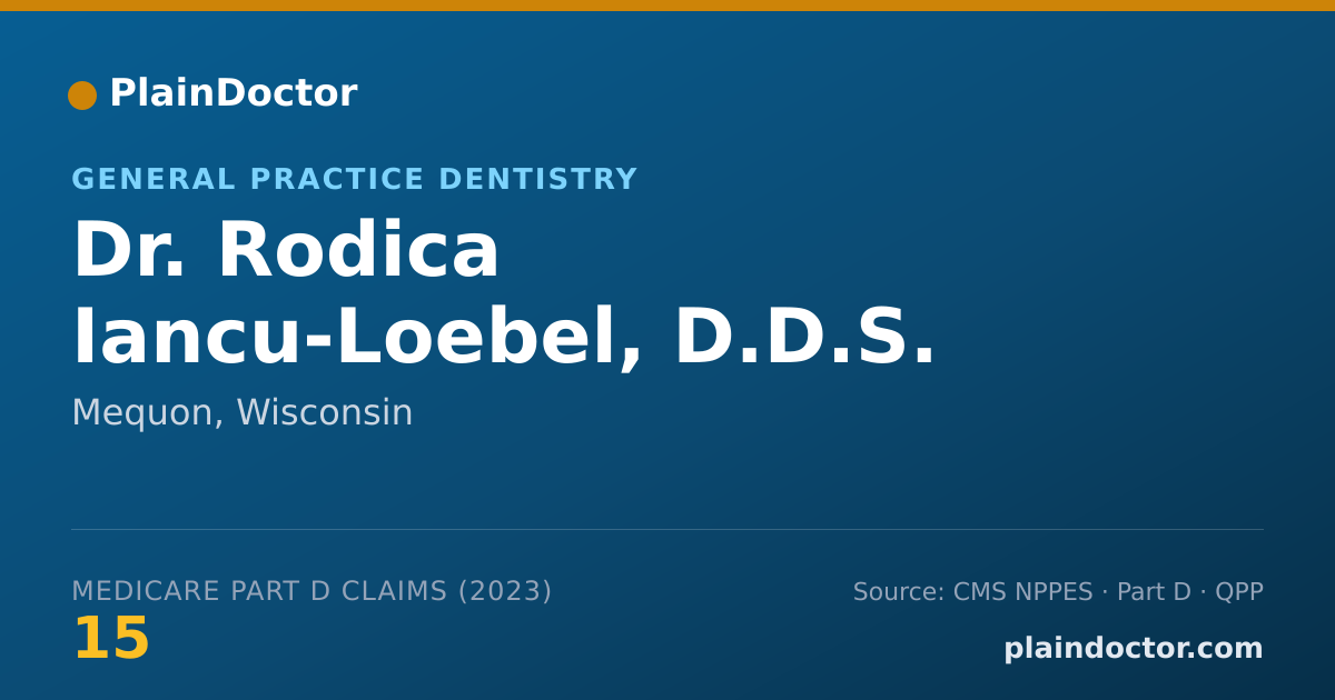 Shareable card for Rodica Iancu-Loebel, D.D.S. - General Practice Dentistry, Mequon, WI