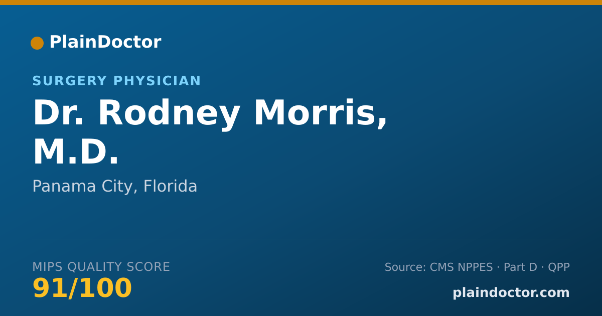 Shareable card for Rodney Morris, M.D. - Surgery Physician, Panama City, FL