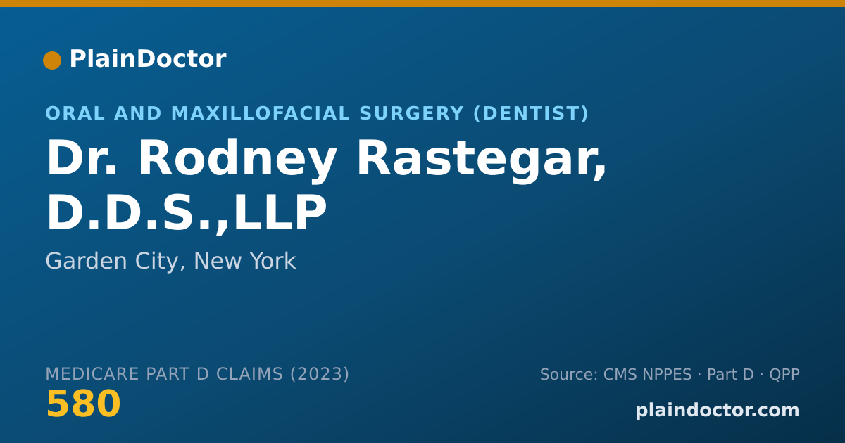 Shareable card for Rodney Rastegar, D.D.S.,LLP - Oral and Maxillofacial Surgery (Dentist), Garden City, NY
