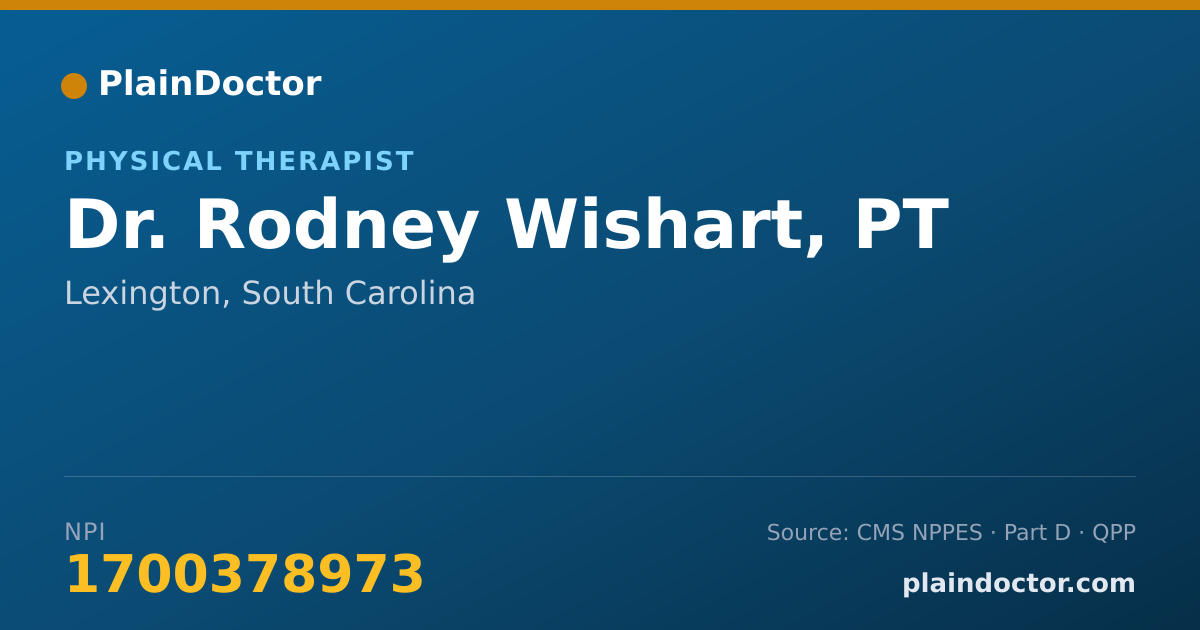 Shareable card for Rodney Wishart, PT - Physical Therapist, Lexington, SC