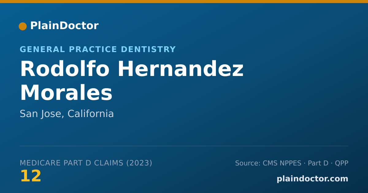 Shareable card for Rodolfo Hernandez Morales - General Practice Dentistry, San Jose, CA