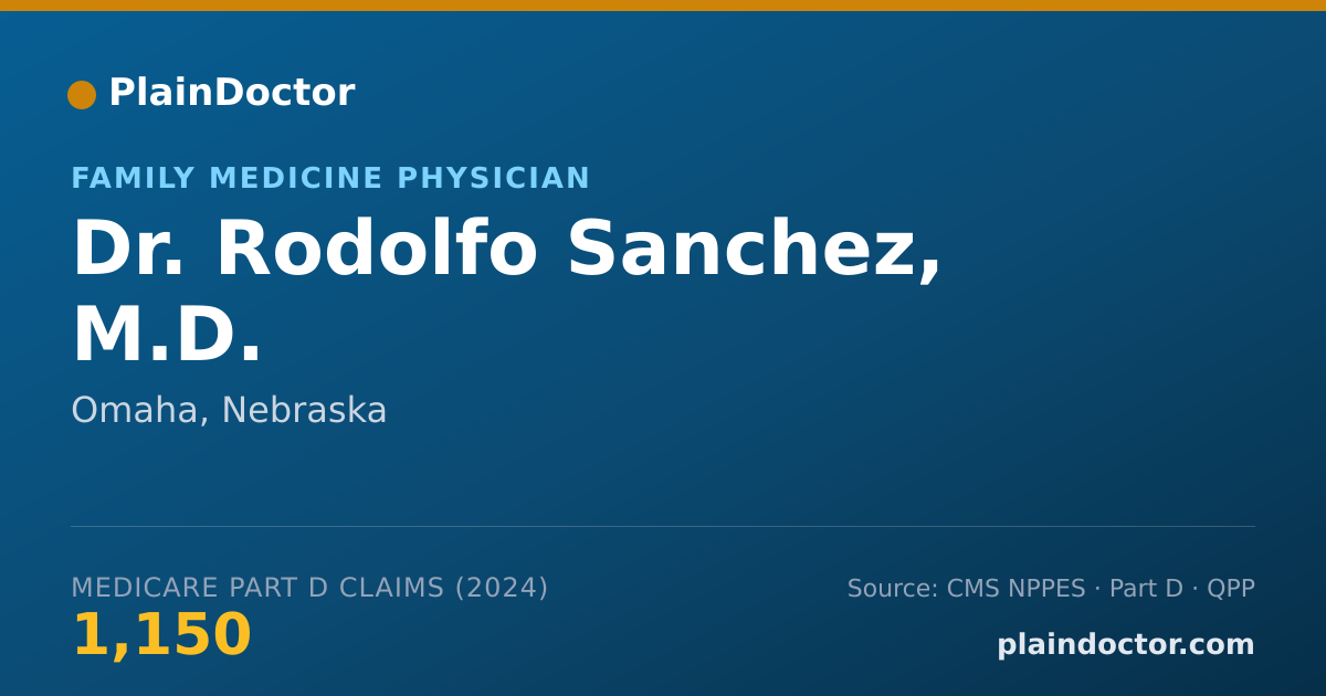 Shareable card for Rodolfo Sanchez, M.D. - Family Medicine Physician, Omaha, NE