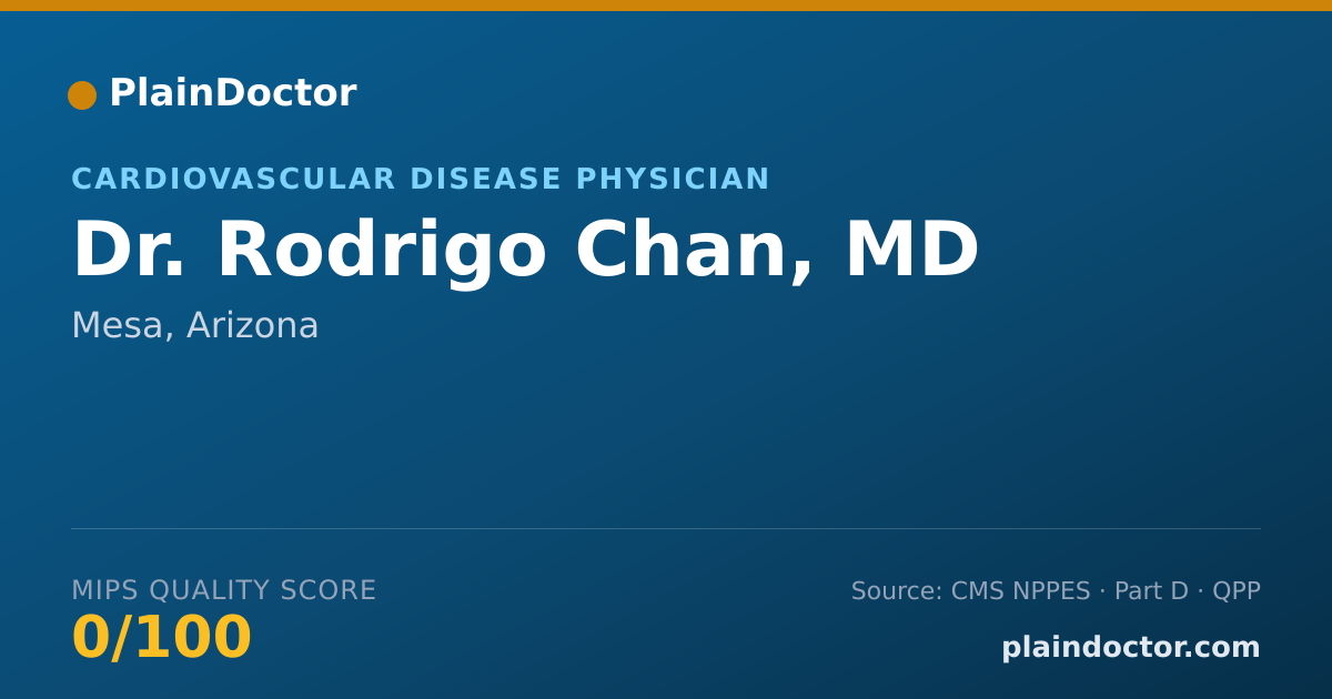 Shareable card for Rodrigo Chan, MD - Cardiovascular Disease Physician, Mesa, AZ