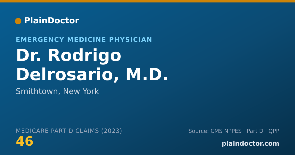 Shareable card for Rodrigo Delrosario, M.D. - Emergency Medicine Physician, Smithtown, NY