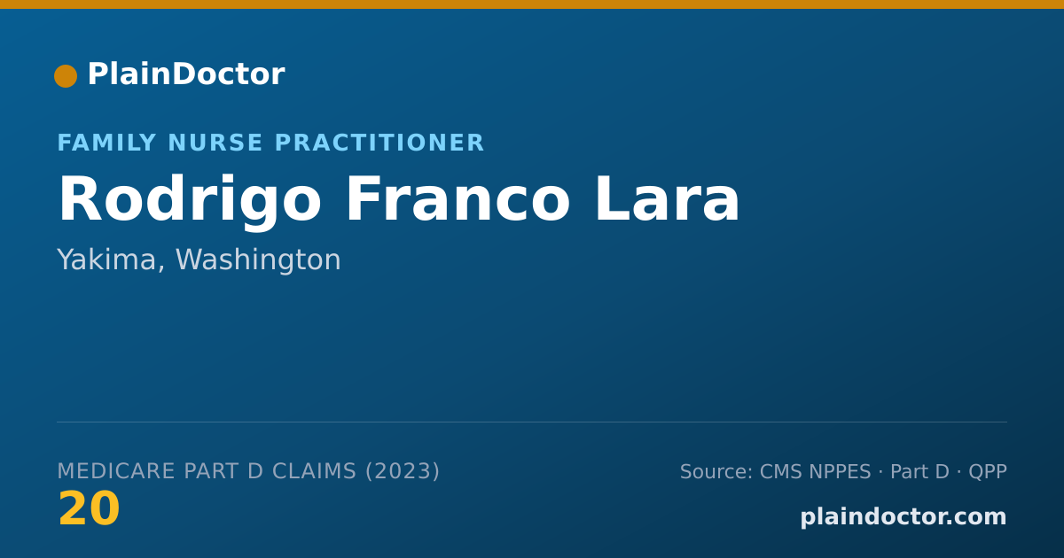 Shareable card for Rodrigo Franco Lara - Family Nurse Practitioner, Yakima, WA