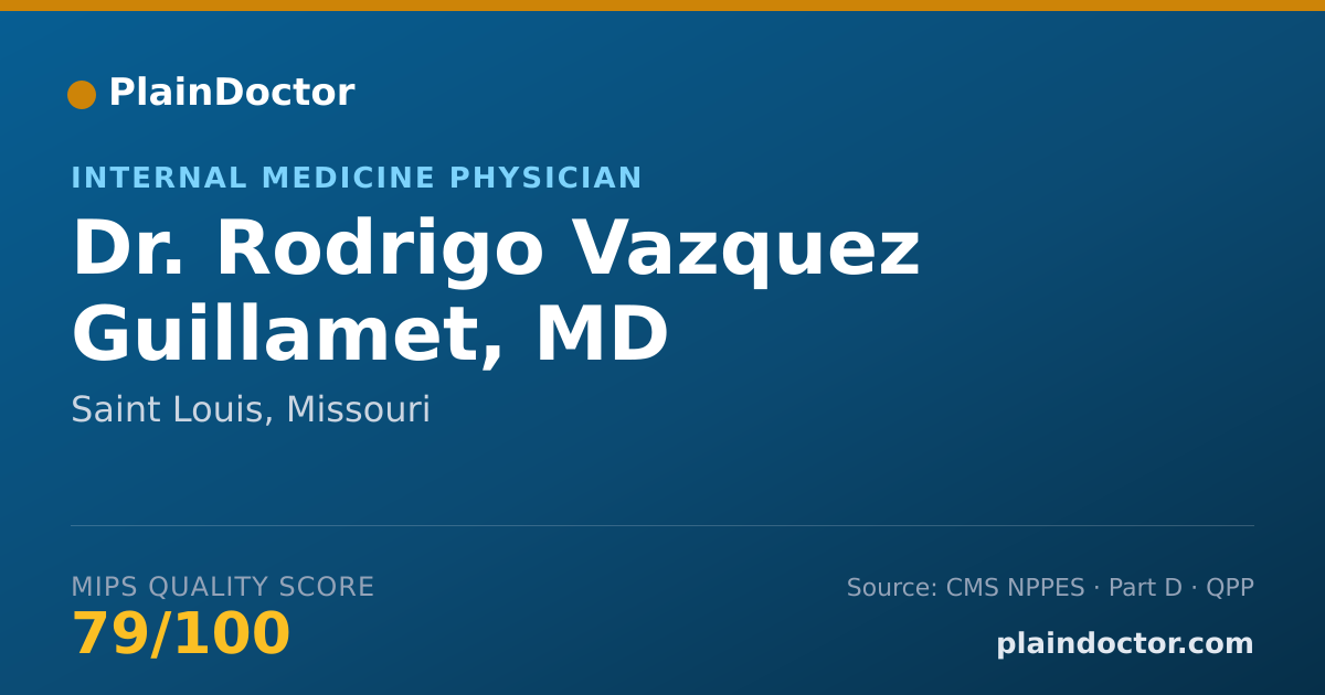 Shareable card for Rodrigo Vazquez Guillamet, MD - Internal Medicine Physician, Saint Louis, MO
