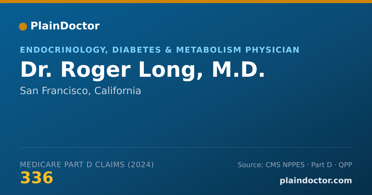 Shareable card for Roger Long, M.D. - Endocrinology, Diabetes & Metabolism Physician, San Francisco, CA