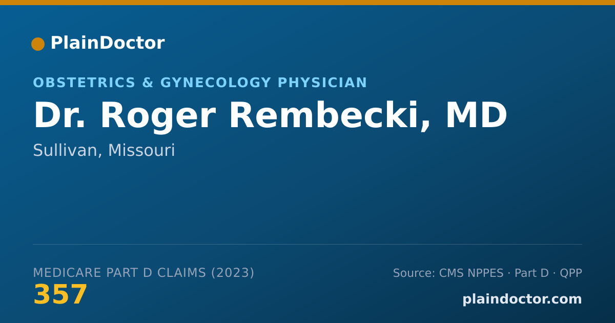 Shareable card for Roger Rembecki, MD - Obstetrics & Gynecology Physician, Sullivan, MO
