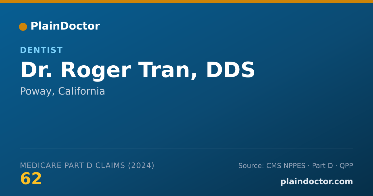 Shareable card for Roger Tran, DDS - Dentist, Poway, CA