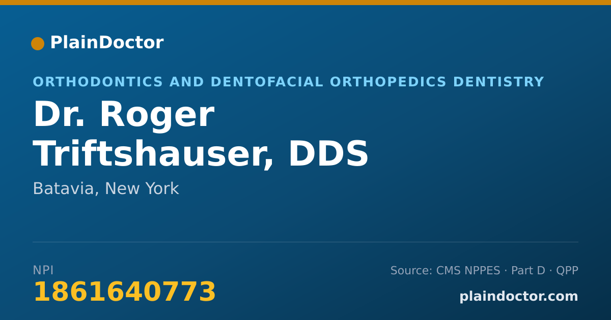 Shareable card for Roger Triftshauser, DDS - Orthodontics and Dentofacial Orthopedics Dentistry, Batavia, NY