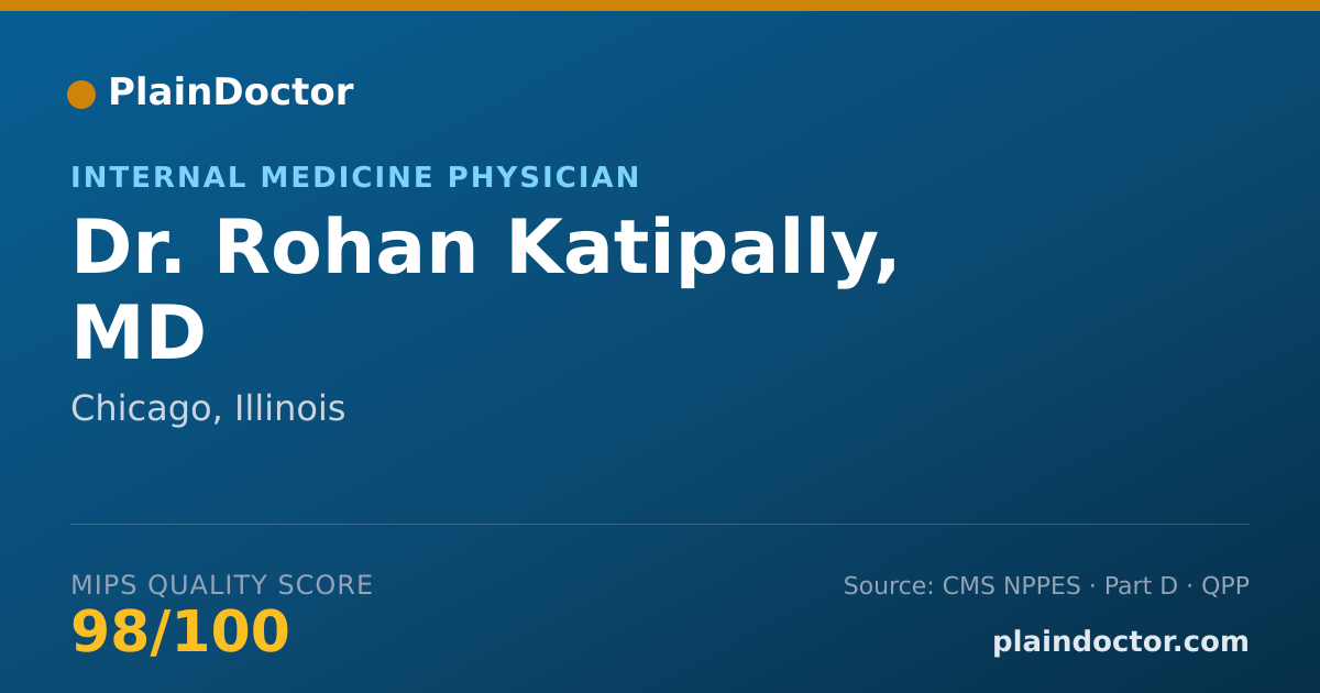 Shareable card for Rohan Katipally, MD - Internal Medicine Physician, Chicago, IL