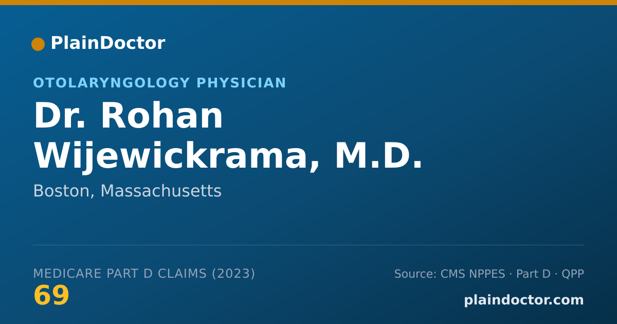 Shareable card for Rohan Wijewickrama, M.D. - Otolaryngology Physician, Boston, MA
