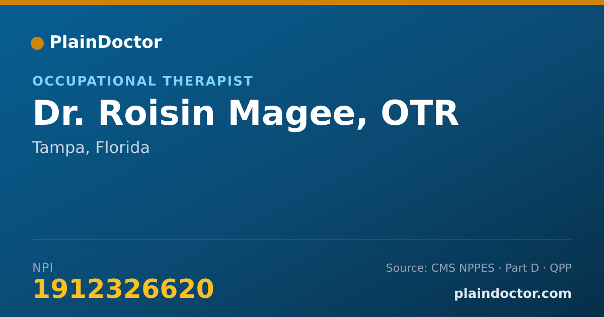 Shareable card for Roisin Magee, OTR - Occupational Therapist, Tampa, FL