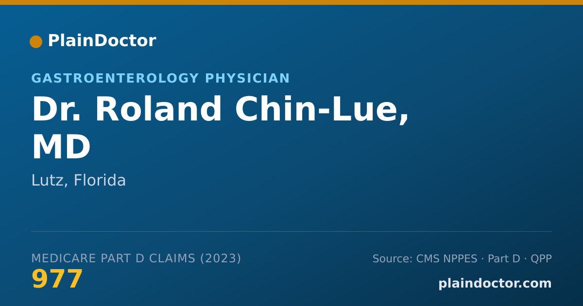 Shareable card for Roland Chin-Lue, MD - Gastroenterology Physician, Lutz, FL