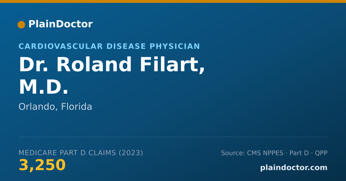 Shareable card for Roland Filart, M.D. - Cardiovascular Disease Physician, Orlando, FL