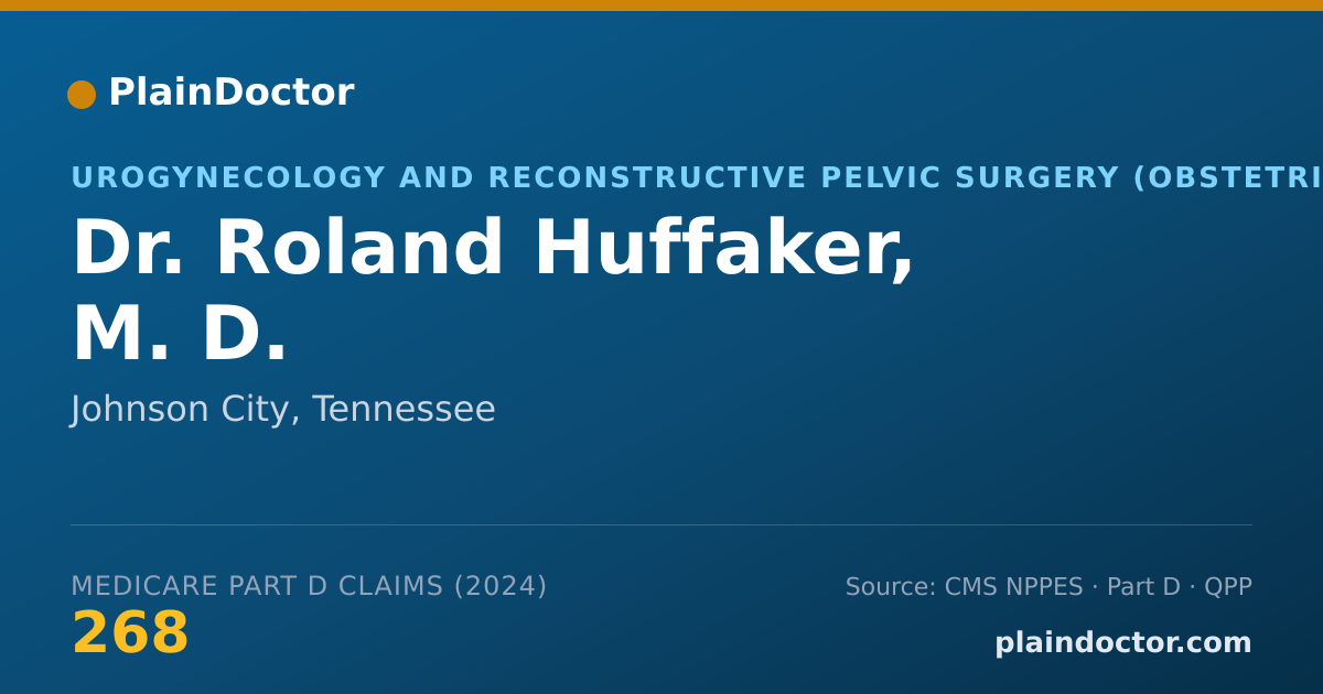 Shareable card for Roland Huffaker, M. D. - Urogynecology and Reconstructive Pelvic Surgery (Obstetrics & Gynecology) Physician, Johnson City, TN