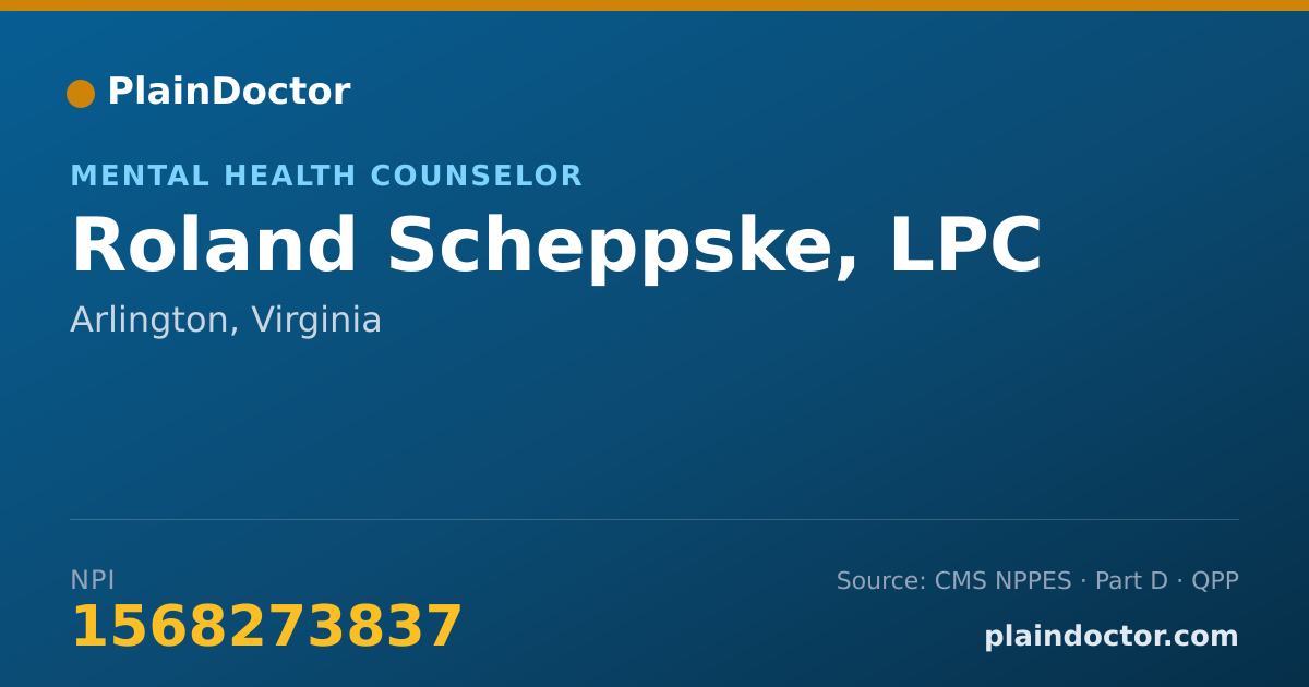 Shareable card for Roland Scheppske, LPC - Mental Health Counselor, Arlington, VA