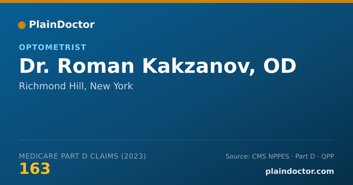 Shareable card for Roman Kakzanov, OD - Optometrist, Richmond Hill, NY