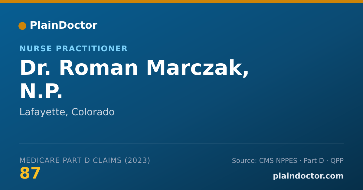 Shareable card for Roman Marczak, N.P. - Nurse Practitioner, Lafayette, CO
