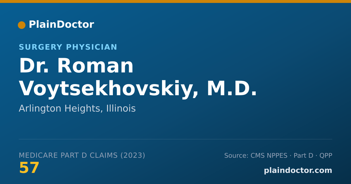 Shareable card for Roman Voytsekhovskiy, M.D. - Surgery Physician, Arlington Heights, IL