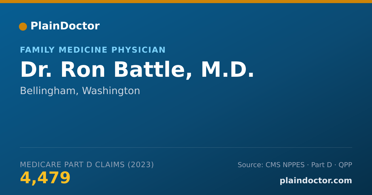 Shareable card for Ron Battle, M.D. - Family Medicine Physician, Bellingham, WA