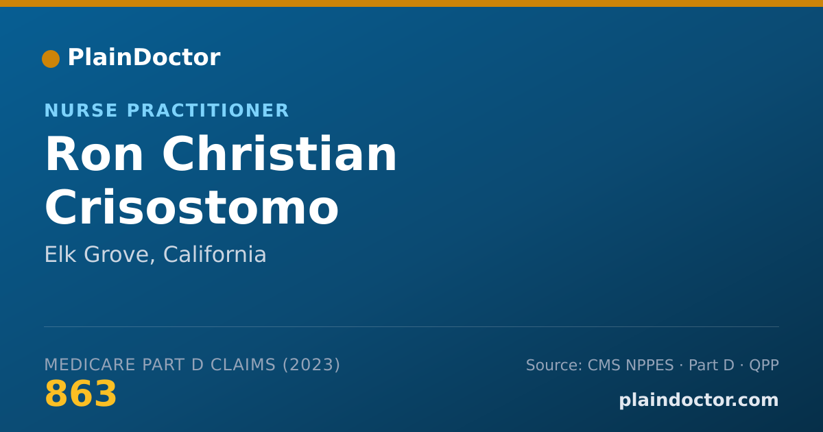 Shareable card for Ron Christian Crisostomo - Nurse Practitioner, Elk Grove, CA