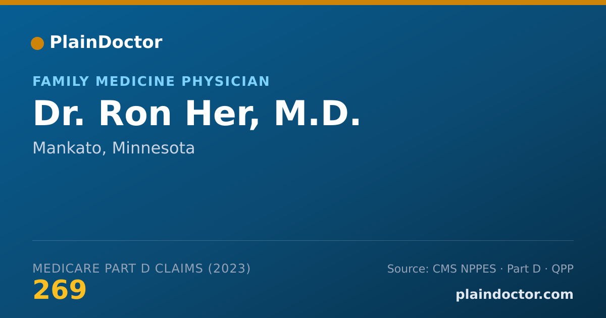 Shareable card for Ron Her, M.D. - Family Medicine Physician, Mankato, MN