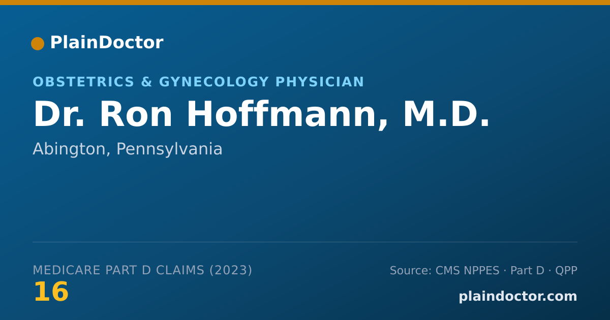 Shareable card for Ron Hoffmann, M.D. - Obstetrics & Gynecology Physician, Abington, PA