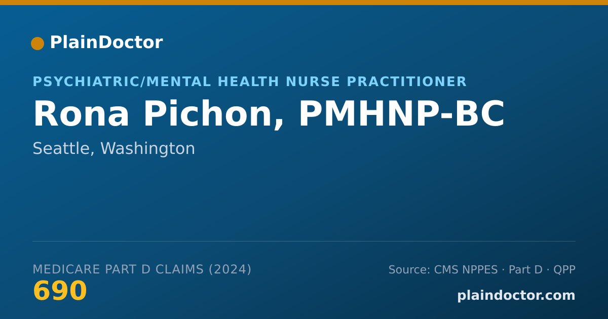 Shareable card for Rona Pichon, PMHNP-BC - Psychiatric/Mental Health Nurse Practitioner, Seattle, WA