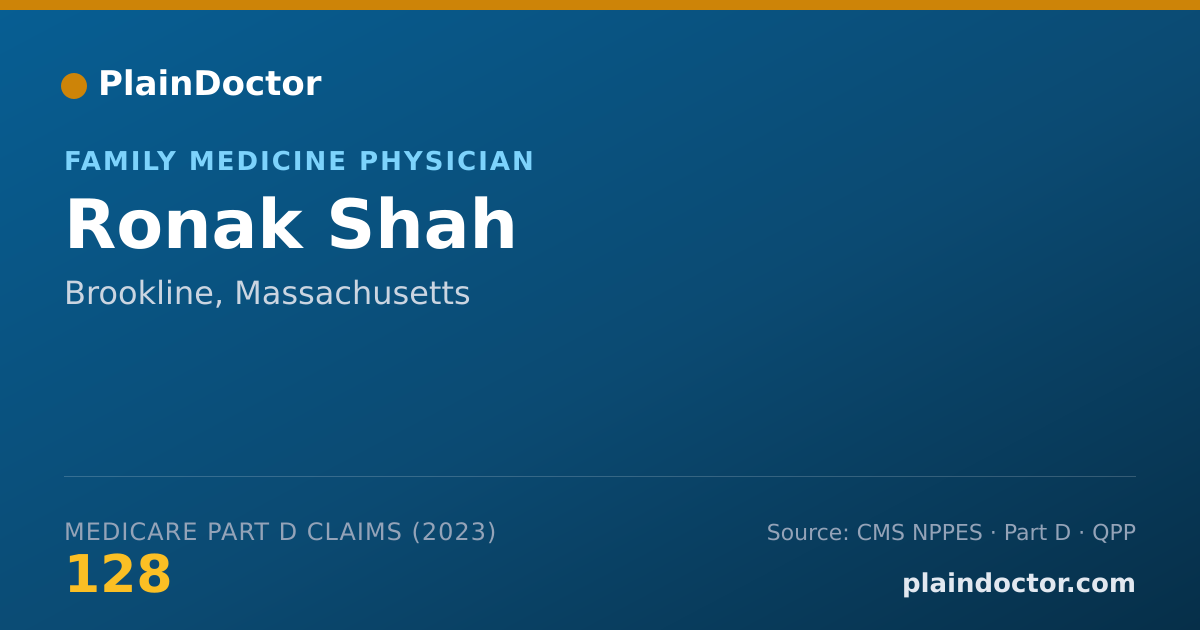 Shareable card for Ronak Shah - Family Medicine Physician, Brookline, MA