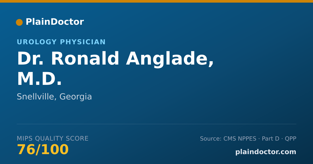 Shareable card for Ronald Anglade, M.D. - Urology Physician, Snellville, GA