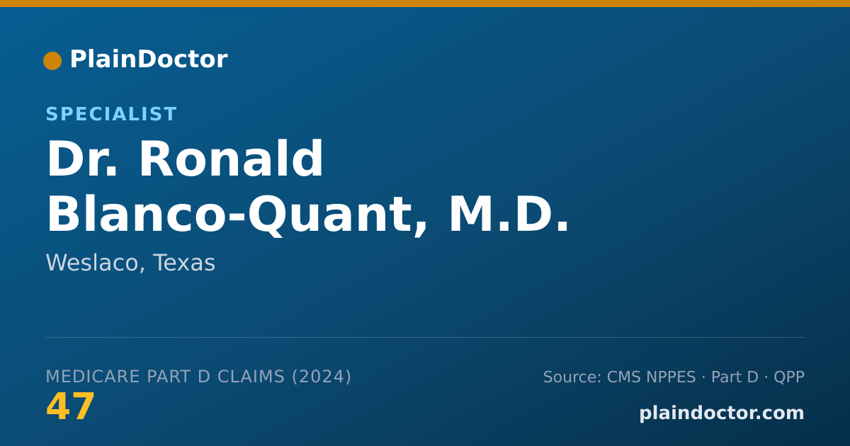 Shareable card for Ronald Blanco-Quant, M.D. - Specialist, Weslaco, TX