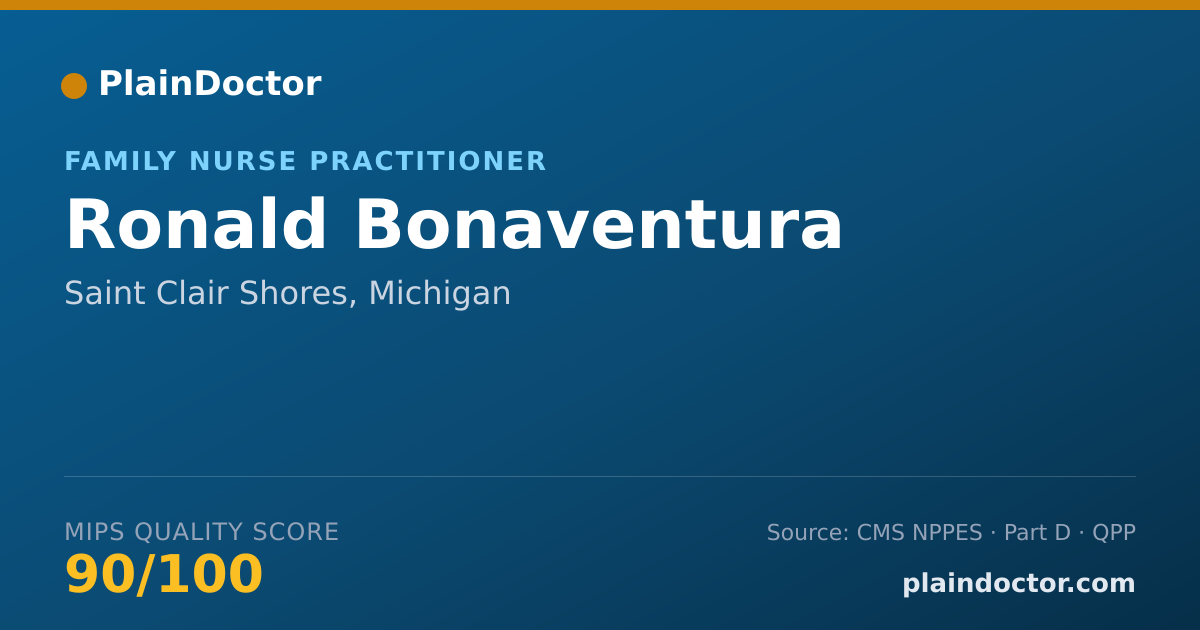 Shareable card for Ronald Bonaventura - Family Nurse Practitioner, Saint Clair Shores, MI