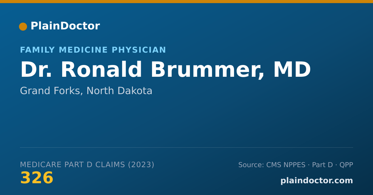 Shareable card for Ronald Brummer, MD - Family Medicine Physician, Grand Forks, ND