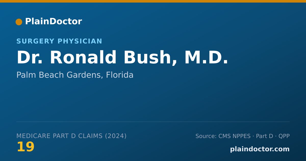 Shareable card for Ronald Bush, M.D. - Surgery Physician, Palm Beach Gardens, FL