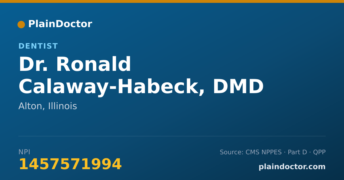 Shareable card for Ronald Calaway-Habeck, DMD - Dentist, Alton, IL