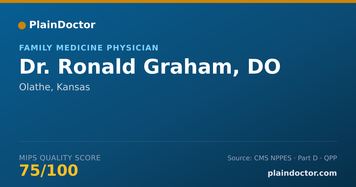 Shareable card for Ronald Graham, DO - Family Medicine Physician, Olathe, KS