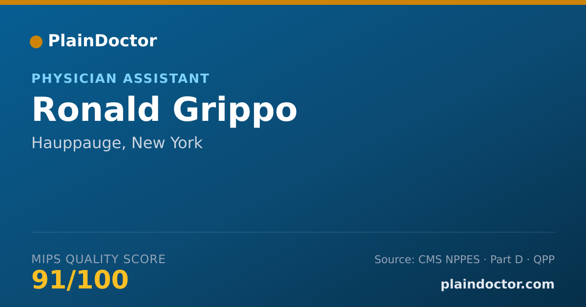 Shareable card for Ronald Grippo - Physician Assistant, Hauppauge, NY