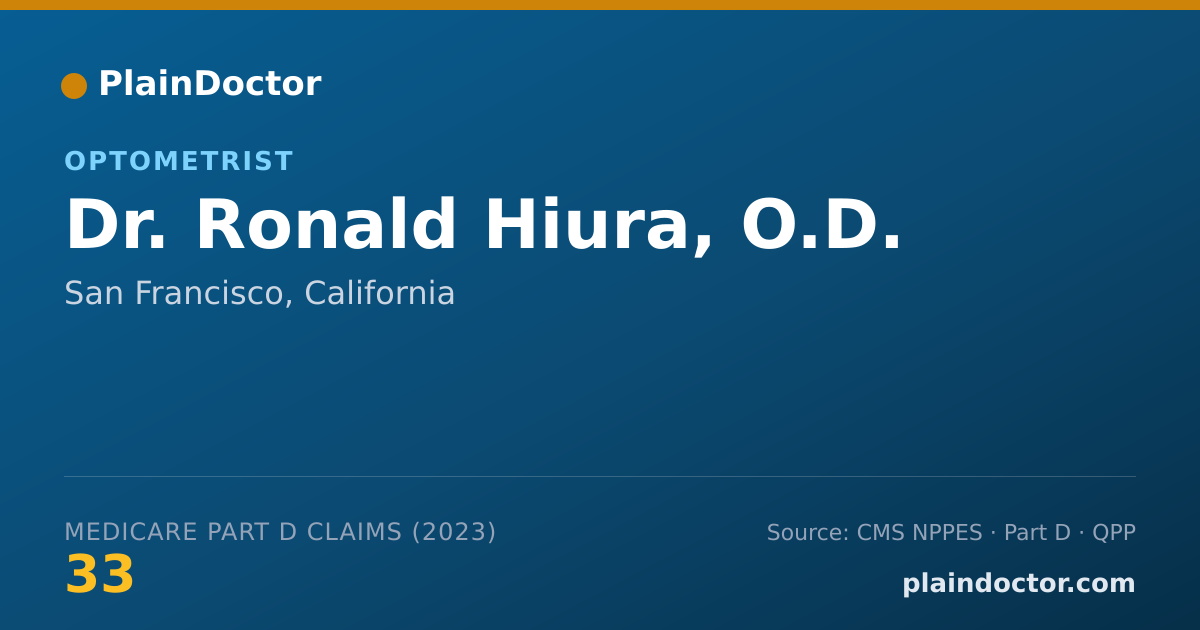 Shareable card for Ronald Hiura, O.D. - Optometrist, San Francisco, CA
