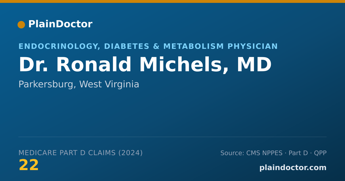 Shareable card for Ronald Michels, MD - Endocrinology, Diabetes & Metabolism Physician, Parkersburg, WV