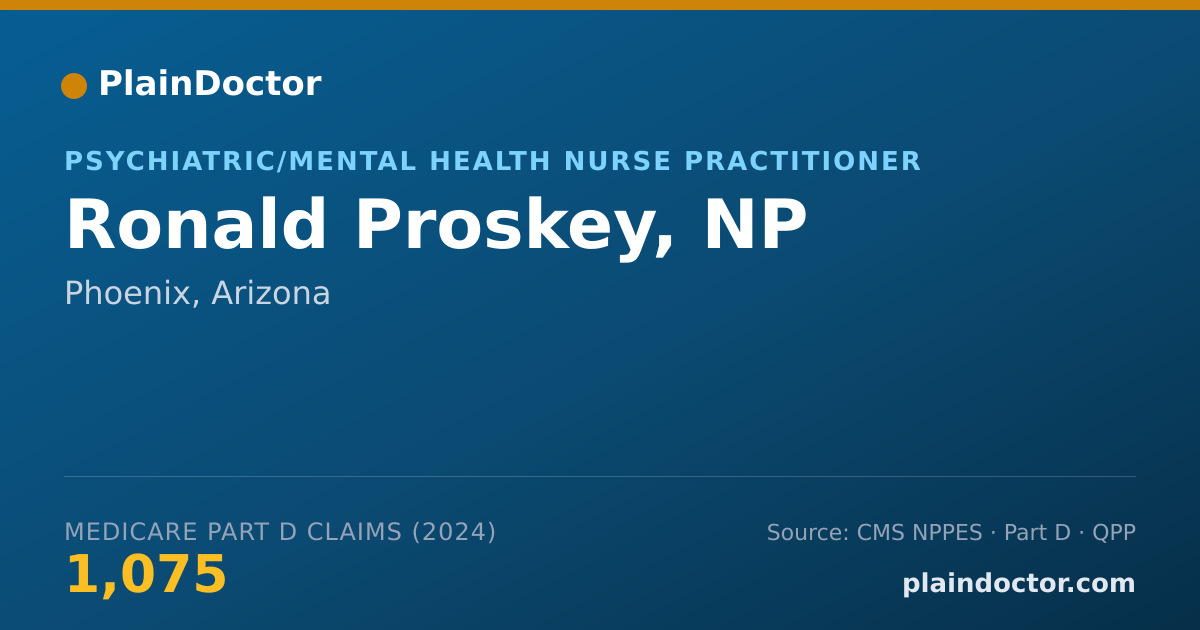 Shareable card for Ronald Proskey, NP - Psychiatric/Mental Health Nurse Practitioner, Phoenix, AZ