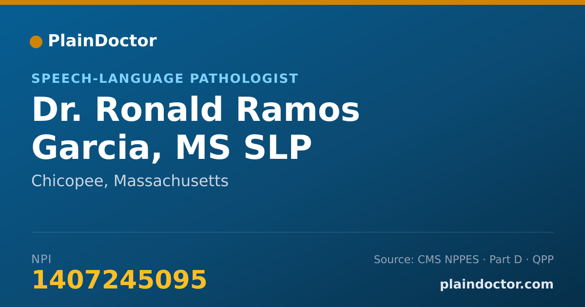 Shareable card for Ronald Ramos Garcia, MS SLP - Speech-Language Pathologist, Chicopee, MA