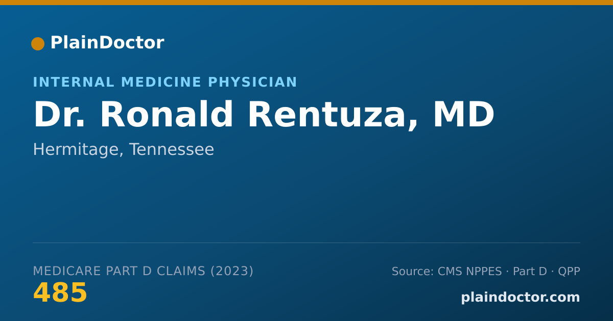 Shareable card for Ronald Rentuza, MD - Internal Medicine Physician, Hermitage, TN