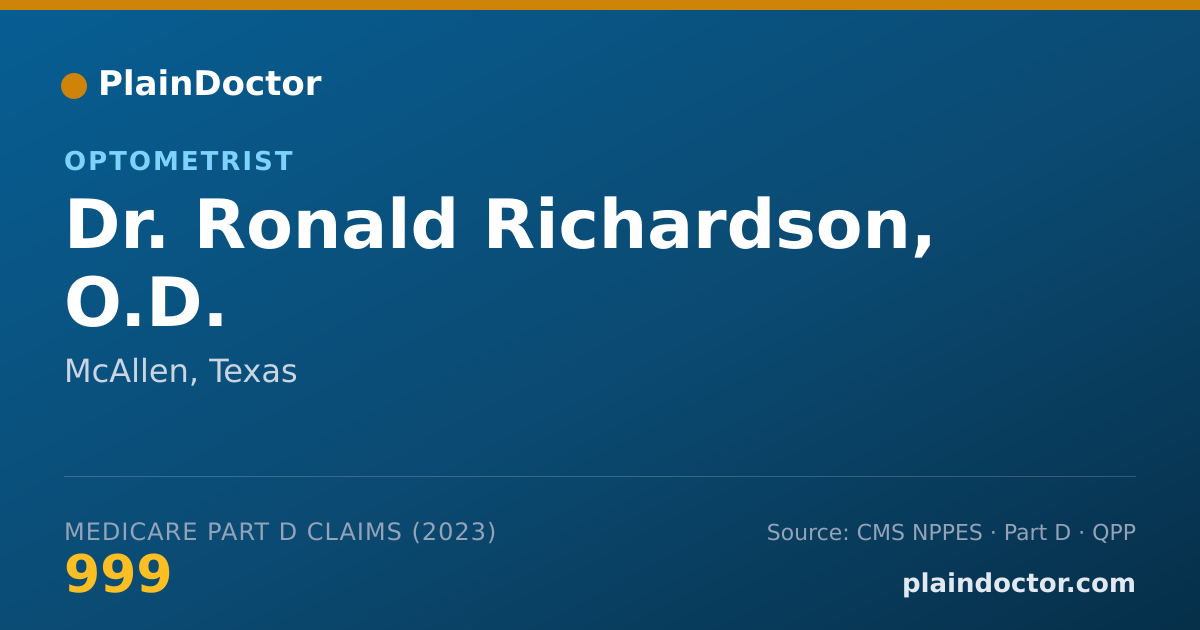 Shareable card for Ronald Richardson, O.D. - Optometrist, McAllen, TX