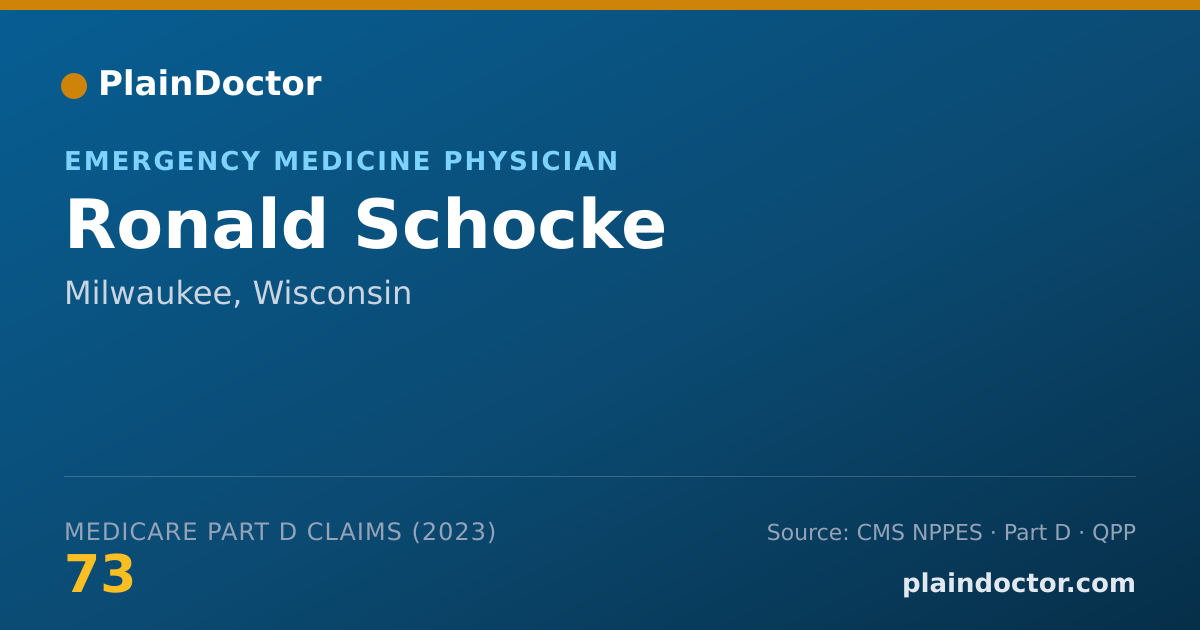 Shareable card for Ronald Schocke - Emergency Medicine Physician, Milwaukee, WI