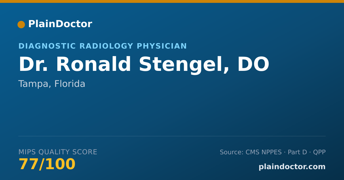 Shareable card for Ronald Stengel, DO - Diagnostic Radiology Physician, Tampa, FL