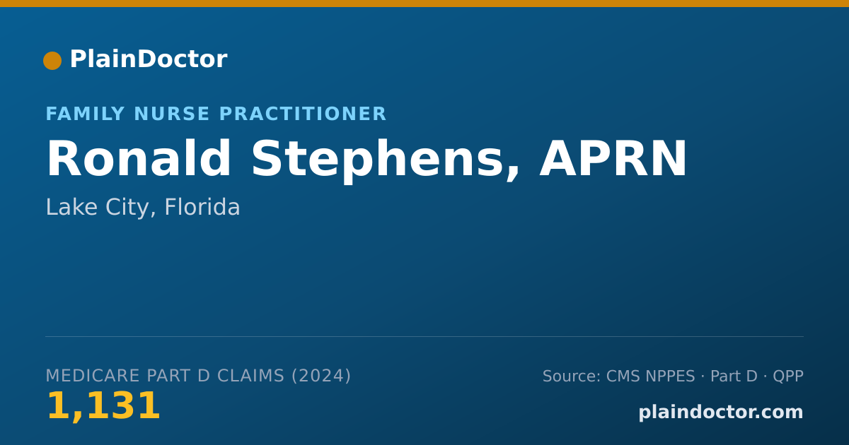 Shareable card for Ronald Stephens, APRN - Family Nurse Practitioner, Lake City, FL