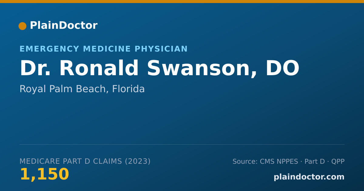 Shareable card for Ronald Swanson, DO - Emergency Medicine Physician, Royal Palm Beach, FL