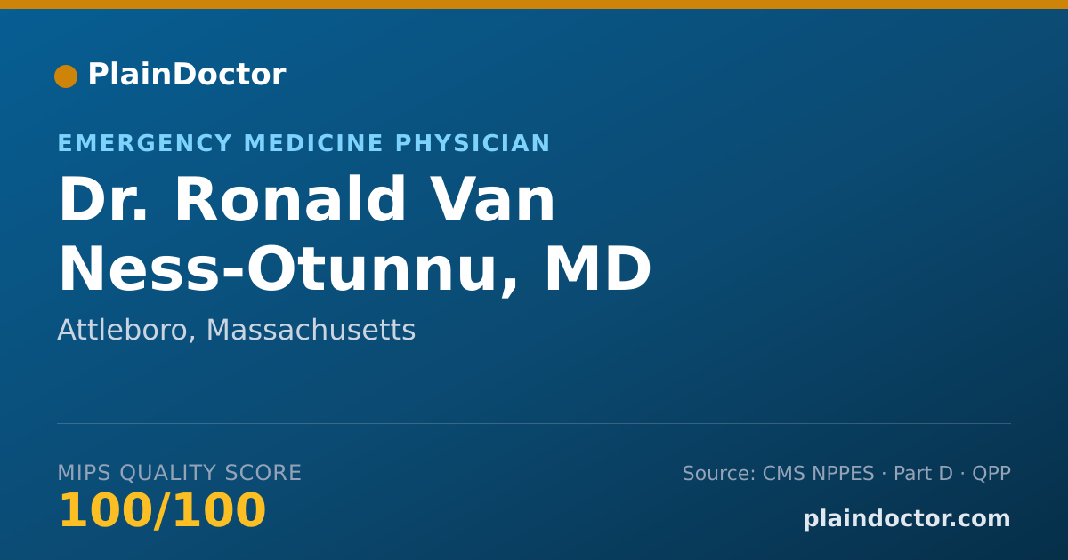 Shareable card for Ronald Van Ness-Otunnu, MD - Emergency Medicine Physician, Attleboro, MA